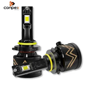 Conpex yüksek kalite 65W yüksek güçlü araba kafa lambası ampulleri araba için soğutma fanı Canbus 9005 Led ışık ile