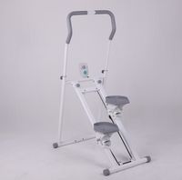 Steppeur pliable réglable en hauteur avec écran LCD et machine d'exercice aérobie de type escalade verticale avec poignée pour entraînements à domicile