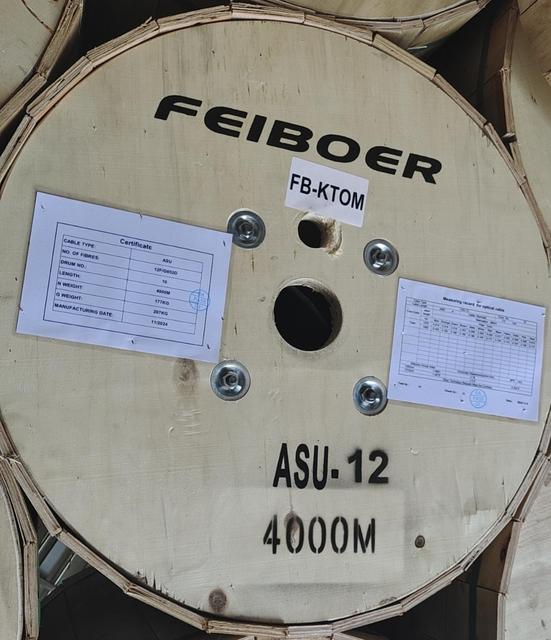 ASU Mini ADSS 2 4 6 8 12 24 Core 2 Loose Tube FRP Span 50 80 100 120m Aerial Outdoor Fiber Optic Cable