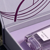 Coffret cadeau de parfum violet personnalisé et boîte magnétique pour parfum avec boîte en papier pour collection de parfums et boîte d'emballage pour parfum