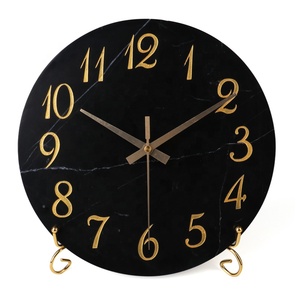 <span class=keywords><strong>Design</strong></span> moderne Artistique Marbre Horloges Murales De Salon Suspendu Noir <span class=keywords><strong>Horloge</strong></span> Murale En Marbre - Product Image 1