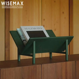 WISEMAX FURNITURE Salle d'étude moderne en bois <span class=keywords><strong>Petit</strong></span> porte-<span class=keywords><strong>CD</strong></span> pour magazines Rack Rangement Bibliothèque Bibliothèque pour la maison Hôtel Villa Bureau - Product Image 6