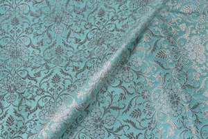 Tela de Brocado de Poliéster Ecológica de Diseño, con Patrón Abstracto Inspirado en Flores, Aspecto Brillante, para Bolsos de Moda Étnica para Niñas - Product Image 5