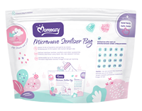 Kantong Sterilisasi Microwave Momeasy Bebas BPA, Dapat Digunakan Kembali untuk Botol Bayi, Dot, Pompa ASI, dan Dot Bayi, Kantong Sterilisasi Uap untuk Perjalanan