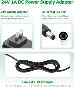 Alimentatore Switching AC DC 24V 1A 24W da Parete per Strisce <span class=keywords><strong>LED</strong></span>, Router, Modem, Telecamere CCTV, Lettori CD, Adattatore di Alimentazione 24V 1A - Product Image 3