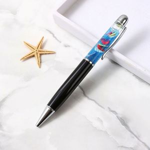 Custom <b>Stripping</b> Style Promotion Gifts <b>Plastic</b> Ballpoint Pen with Liquid Floating Feature - Product Image 5
