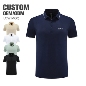 Nouveaux Polos Athlétiques Anti-Plis Personnalisés Tendance – T-Shirts Courts de Sport et de <span class=keywords><strong>Golf</strong></span> Brodés à Motif Uni - Product Image 1