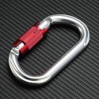 Mosquetons en aluminium de haute qualité 25 kN en forme de D pour le camping professionnel et l'équipement de sécurité d'escalade en plein air
