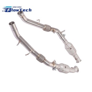 ท่อลงไอเสียแบบไหลสูง 200 เซลล์ พร้อมแผ่นกันความร้อน สำหรับ Mercedes-Benz GLE400 W166 M276 3.0T – สแตนเลส T304 แบบติดตั้งได้โดยตรง - Product Image 5
