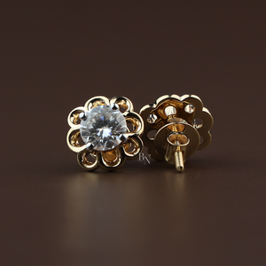 Contemporary Lab Grown Diamond <b>Earrings</b> for Women <b>Silver</b> 10K Gold 14K Gold 18K Gold Elegant Accessories - Product Image 2