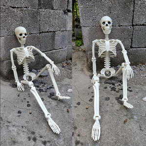 Halloween Trang Trí <span class=keywords><strong>Điên</strong></span> Đảng Đầy Đủ Kích Thước Cơ Thể Nhựa Treo Thực Tế Skeleton Cho Halloween Với Di Chuyển Khớp 90Cm - Product Image 4