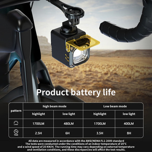 Faro <span class=keywords><strong>per</strong></span> Bicicletta ad Alta Penetrazione 1700Lm, Luce Gialla, Accessorio Portatile <span class=keywords><strong>per</strong></span> <span class=keywords><strong>Mountain</strong></span> <span class=keywords><strong>Bike</strong></span> e Bici da Strada - Product Image 5