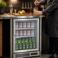 Réfrigérateur de comptoir commercial sans givre en acier inoxydable pour la restauration, refroidissement par air