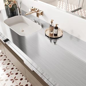 Oron Deco Bạc Peel Và Stick Kim Loại Hình Nền Cho Tủ Lạnh Bọc Bìa Có Thể Tháo Rời Tự Dính Tủ Phim Kệ Lót - Product Image 6