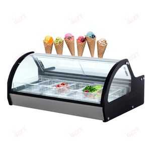 Congelador de <span class=keywords><strong>Helados</strong></span> de Sobremesa con 6 Bandejas, Refrigerado por Aire, Exhibidor de Gelato, Congelador Horizontal para <span class=keywords><strong>Helados</strong></span> - Product Image 1