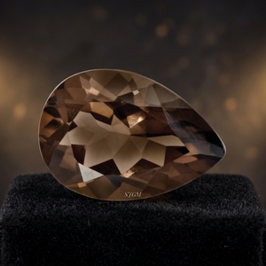 Piedras Preciosas Sueltas de Cuarzo Ahumado Natural, Corte Pera, 10x14 mm, Certificadas por IGI, Alta Calidad, Facetadas, 5.30 Quilates |   Precio de Fábrica al por Mayor - Product Image 3