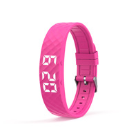 Bracelet intelligent avec rappel par vibration, suivi du sommeil, moniteur de fréquence cardiaque, montre d'alarme, rechargeable, bracelet de fitness sportif quotidien