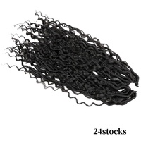 Échantillon Gratuit 14-26 Pouces River Locs Cheveux à Tresser Fibre Synthétique Haute Température Cheveux au Crochet Tresses Africaines Mèches