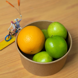 Hộp đựng salad giấy kraft dùng một lần 500ml 1000ml 1100ml bán buôn, có nắp, dùng cho giao đồ ăn nóng - Product Image 2