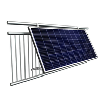 Kit de support de panneau solaire réglable pour balustrade de balcon, cadre de montage en alliage d'aluminium, réglage de l'angle d'inclinaison, antirouille, montage facile