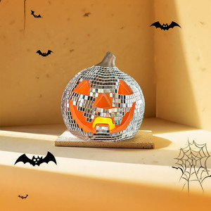 Venta al por Mayor de Bolas de Discoteca LED Personalizadas con Forma de <span class=keywords><strong>Calabaza</strong></span>, <span class=keywords><strong>Calabaza</strong></span> de Cristal Brillante para Decoración de Fiestas de Halloween - Product Image 5