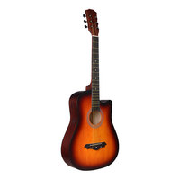Chinese New Musical Instruments 38inch Purple Acoustic Guitar With 6 Strings