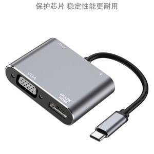 อะแดปเตอร์แปลง TypeC เป็น VGA HDMI 4K 2K สำหรับแล็ปท็อปโทรศัพท์โปรเจคเตอร์จอแสดงผลทีวี - Product Image 5