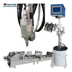 Machine à plier et à coller automatique 3ACQ4 à 6 canaux et 4 pistolets à colle froide pour la fabrication de boîtes en carton ondulé - Product Image 1