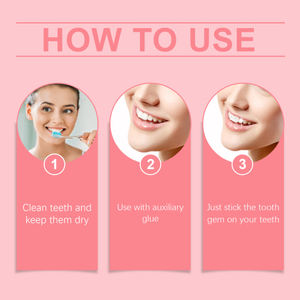 La personalità del trapano di cristallo Eelhope sfavilla accessori eleganti che migliorano il sorriso usa facilmente il decorativo dentale - Product Image 5