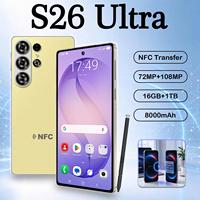 Smartphone S26 Ultra 5G Écran OLED HD 7,3 pouces 108MP CDMA LTE Double SIM Batterie 8000mAh Débloqué Version Globale Android Espagnol