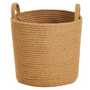 popular Handmade Foldable Extra Large Storage Baskets Cotton Rope Basket Woven Baby Kids Toy Gift Laundry Basket