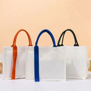 Bolsa de Compras Portátil de Lona de Algodón con Impresión de Logotipo Personalizado, Bolsas de Mano en Blanco para Publicidad y Promociones - Product Image 4