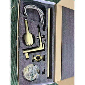 Luxury Modern A-level Brass Floor Standing Bathtub Faucet Hotel Chrome Black Gold Gun Gray Bathtub Shower Set - Product Image 4
