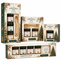Boîte en carton blanc pour emballage de confiture de Noël, revêtement aqueux, finition brillante, carton SBB GC1 300 g/m², vente en gros