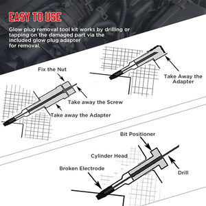 22-Piece Aço <span class=keywords><strong>Glow</strong></span> <span class=keywords><strong>Plug</strong></span> Remoção Kit de Ferramentas para M8 & M10 <span class=keywords><strong>Glow</strong></span> <span class=keywords><strong>Plug</strong></span> Eletrodos Reparação Automotiva - Product Image 5