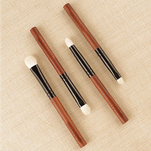 Cangzhou Makeup <b>Brushes</b> 4-Piece Eye <b>Brush</b> Set Wooden Handle Animal Hair <b>Round</b> Shape For Eyeshadow - Product Image 1