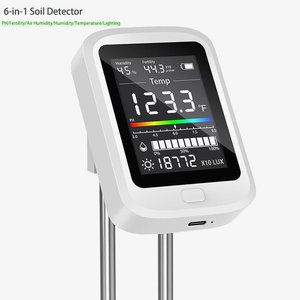 เครื่องวัดดิน 6-in-1 แบบดิจิทัล เครื่องวิเคราะห์ดิน วัดค่า pH ความชื้น อุณหภูมิ แสง และความอุดมสมบูรณ์ สำหรับสวน ไร่นา และพืช - Product Image 1