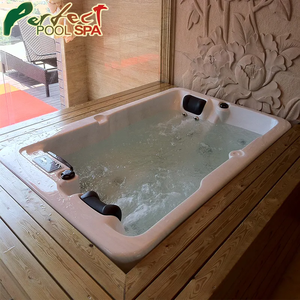 Moderna Bañera de Hidromasaje Exterior para <span class=keywords><strong>Hotel</strong></span> y Villa con Calentador, Spa Acrílico Independiente para 3 Personas, Bañera de Hidromasaje con Masaje - Product Image 4