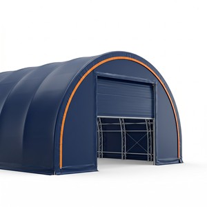 Structure <span class=keywords><strong>de</strong></span> stockage en acier galvanisé pour abri <span class=keywords><strong>de</strong></span> chevaux, hangar, entrepôt, ferme, avec membrane anti-UV et porte en tissu - Product Image 5