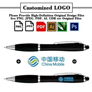 Custom Logo <b>Stylus</b> Ballpoint Plastic Promotion Ballpen With Personalized Design Paint Coating Twist <b>Pen</b> - Product Image 4