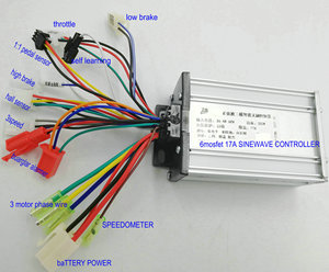 Contrôleur à onde sinusoïdale carrée 24v36v48v350w17A 6Mosfet Phase+YXT Vitesse Pièces de scooter <span class=keywords><strong>électrique</strong></span> Vélo <span class=keywords><strong>électrique</strong></span> Tricycle <span class=keywords><strong>VTT</strong></span> Accessoire - Product Image 2