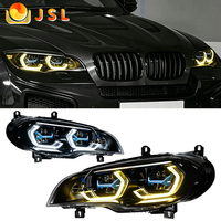 Phare LED de voiture JSL pour BMW X5 E70 2007-2013, ensemble de phares LED laser, style laser, DRL, clignotant séquentiel