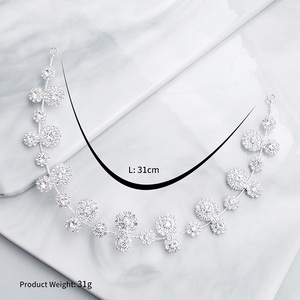 Bandeaux en cristal de fleurs pour filles, couronnes de vigne, pièces de tête de mariage, avec strass et argentés, nouvelle collection - Product Image 6