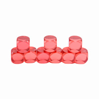 Dés en acrylique transparent personnalisés D6 16mm 20mm carrés avec impression de logo pour l'enseignement