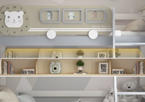 Cama litera moderna de madera de pino maciza <span class=keywords><strong>para</strong></span> niños y niñas, ideal <span class=keywords><strong>para</strong></span> apartamentos, cama alta <span class=keywords><strong>para</strong></span> madre e hija - Product Image 6