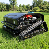 Doğrudan Satış 800mm 18HP Paletli Rc Çim Biçme Makinesi Büyük Ölçekli Mülk Yönetimi için Uzaktan Kumandalı Çim Biçme Makinesi