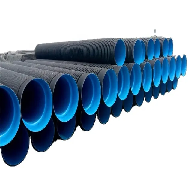 Tubo de drenagem de plástico grande, 800mm 1000mm, parede dupla, hdpe, tubo de drenagem