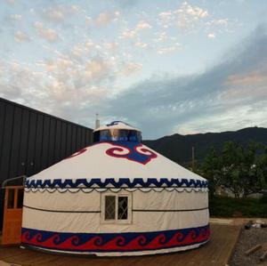 Yurt mongol de luxe moderne en acier et bois de haute qualité avec structure en fer forgé pour jardin - Product Image 1