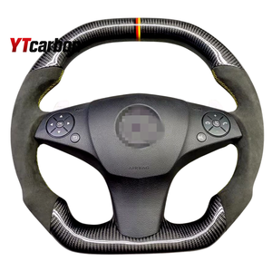 YTcarbon pour SL <span class=keywords><strong>SLK</strong></span> SLR GLK R230 <span class=keywords><strong>R171</strong></span> R199 X204 AMG accessoires intérieurs de voiture Style de course véritable <span class=keywords><strong>volant</strong></span> en Fiber de carbone - Product Image 3