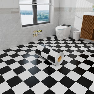 24X197Inch Check Classic Peel and <strong>Stick</strong> Garage Floor <strong>Tiles</strong> Floor Sticker Decking Home Decor Luxury Waterproof PVC Vinyl Flooring - Product Image 1